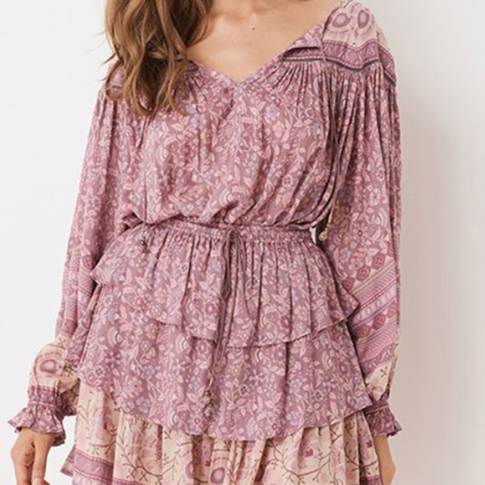 Boho brights blouse